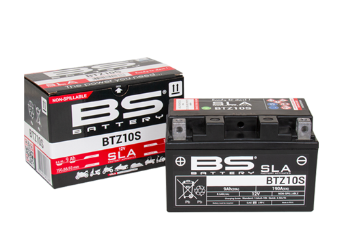 Black BS battery 300637 BTZ12S SLA AGM Motorcycle Battery 