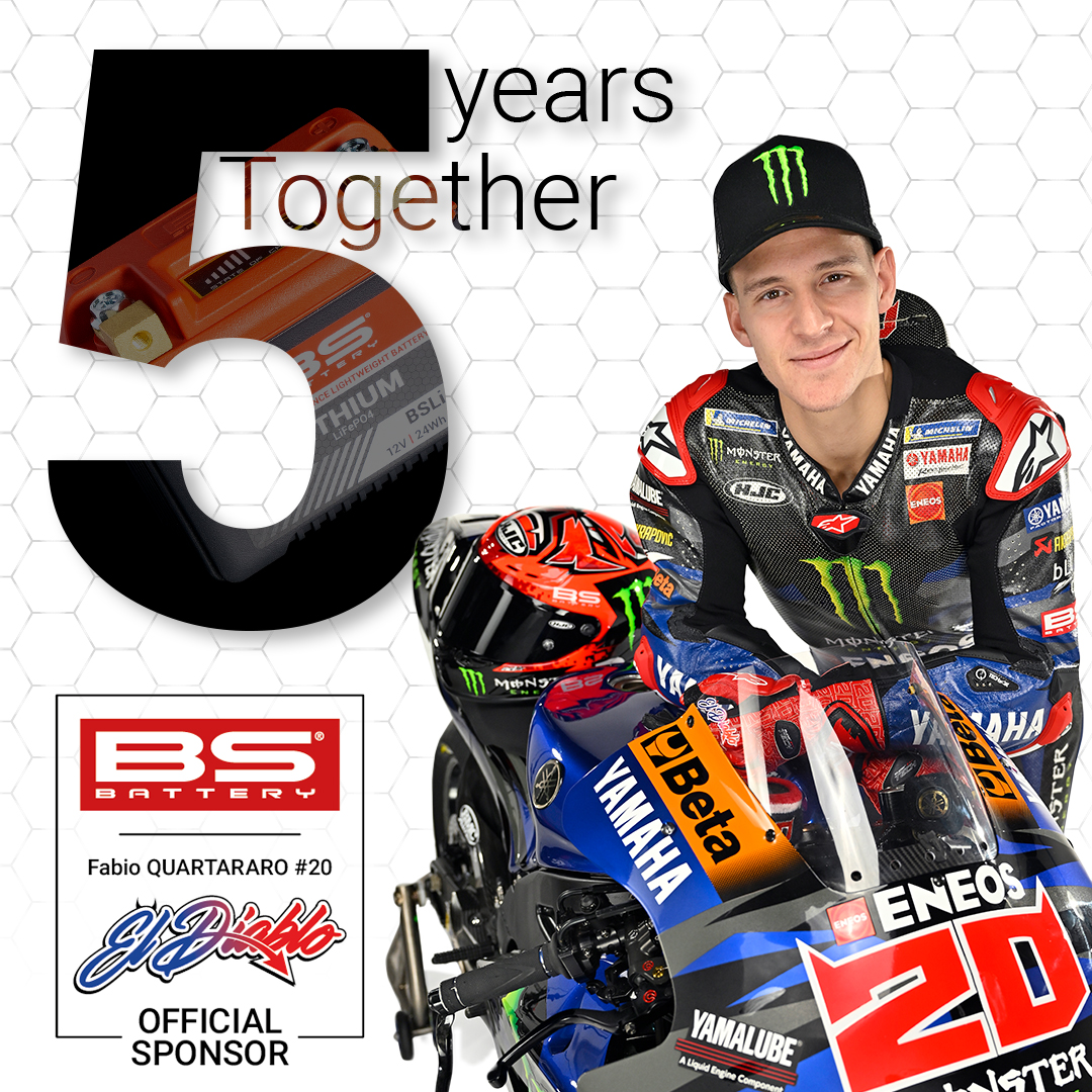 FABIO QUARTARARO & BS BATTERY TEAMS UP FOR 2 MORE YEARS! - BS BATTERY